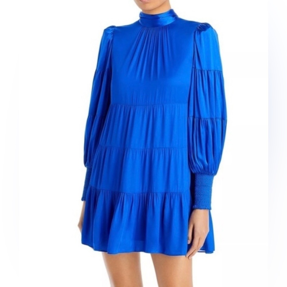 Alice + Olivia Vibrant Blue Long Sleeve Dress